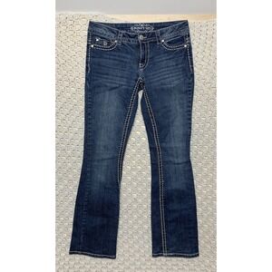 Paisley Sky Jeans Size 2 Bootcut Blue Denim Low Rise Pockets W29 L31